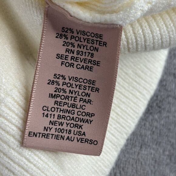 Philosophy Sweater Womens 3X Ivory Chunky Knit Pullover Crew Long Sleeve New $88 - Picture 14 of 14